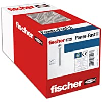 fischer - Tornillos FPF II- caja de tornillos para madera rosca total 3x12- cincados- caja de 1000 uds.